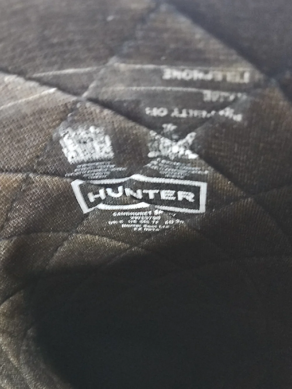 Hunter Black Quilted Glossy Tall Boots Size 7 Womens